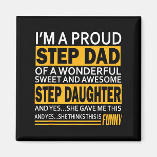 Proud Step Dad Father Day Gift For Stepdad From St Magnet