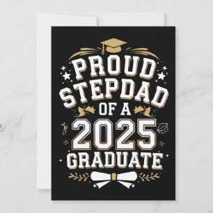 Proud Step Dad Of A 2025 Graduate Graduation Invitation