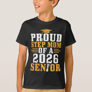 Proud Step Mum 2026 Senior Graduation Diploma Son T-Shirt