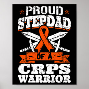 Proud Stepdad Of A Crps Warrior Rsd Awareness Ribb Poster