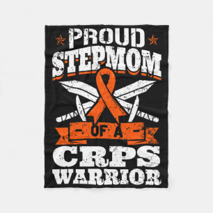 Proud Stepmom Of A Crps Warrior Rsd Awareness Ribb Fleece Blanket