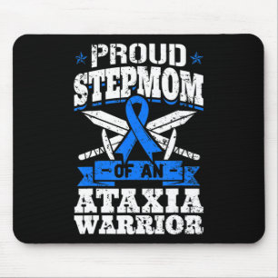 Proud Stepmom Of An Ataxia Warrior Awareness Ribbo Mouse Mat