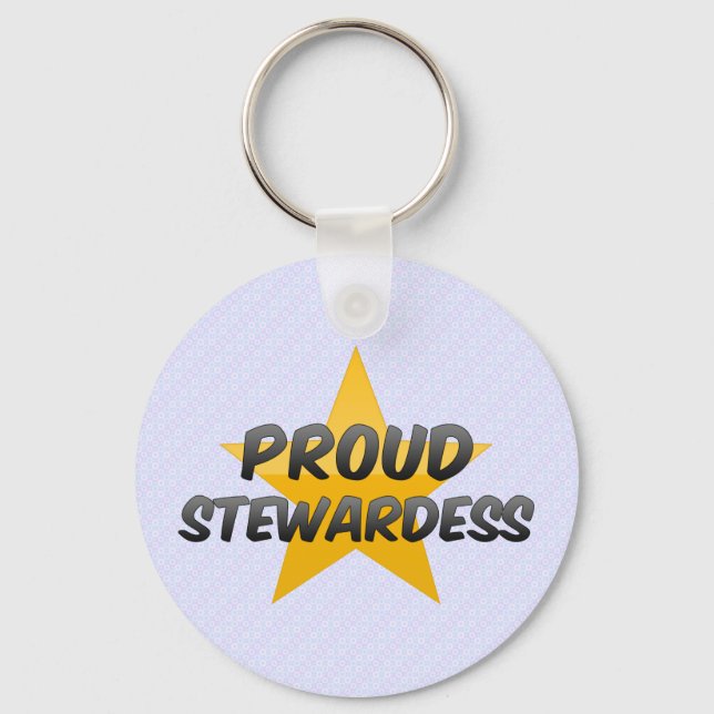 Proud Stewardess Key Ring (Front)