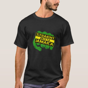 Proud & Strong Jamaican Fist Punch Jamaica Colours T-Shirt