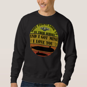 Proud Submarine Wife And Mum National Military Spo Sweatshirt