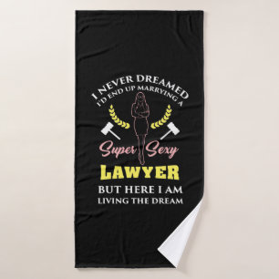 Proud Super Lawyer Lady Bath Towel