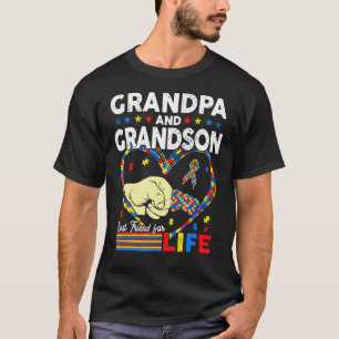 Proud Support Autism Grandpa And Grandson Autism A T-Shirt
