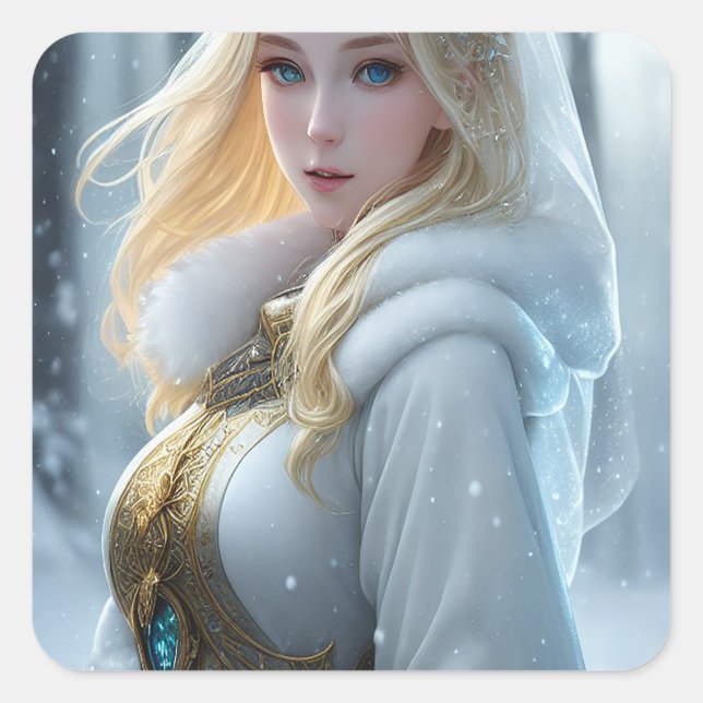 Proud Supporter of Snow Days  Square Sticker (Front)