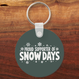 Proud Supporter of Snow Days Winter Snowflake  Key Ring