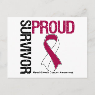 Proud Survivor - Head & Neck Cancer Postcard
