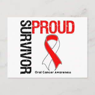 Proud Survivor - Oral Cancer Postcard