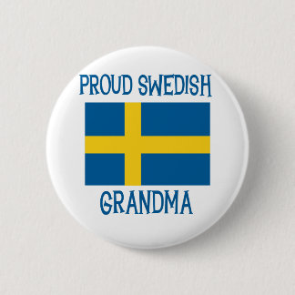 Proud Swedish Grandma 6 Cm Round Badge
