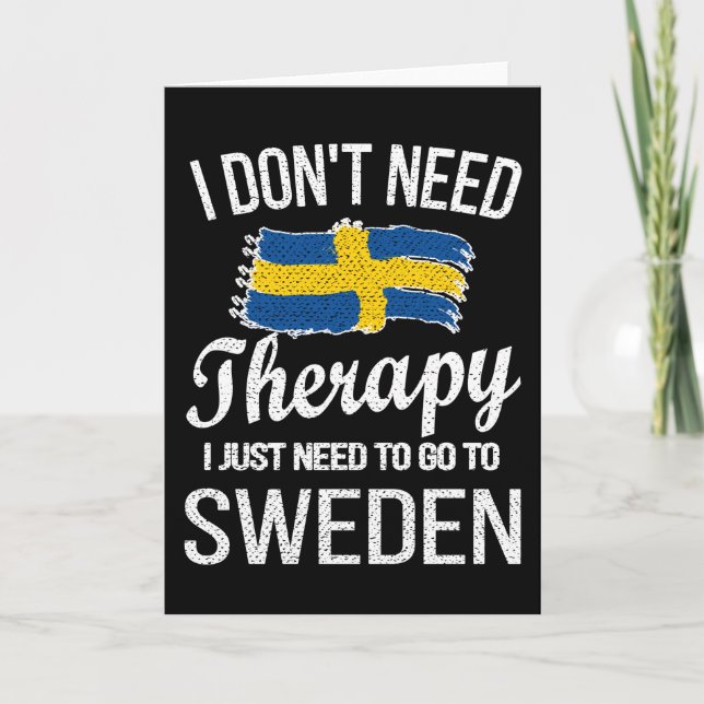 Proud Swedish Heritage Sweden Roots Swedish Flag Card (Front)