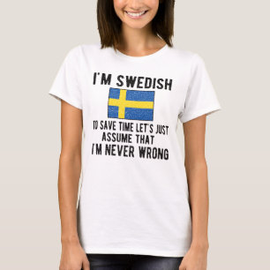 Proud Swedish Heritage Sweden Roots Swedish Flag T-Shirt