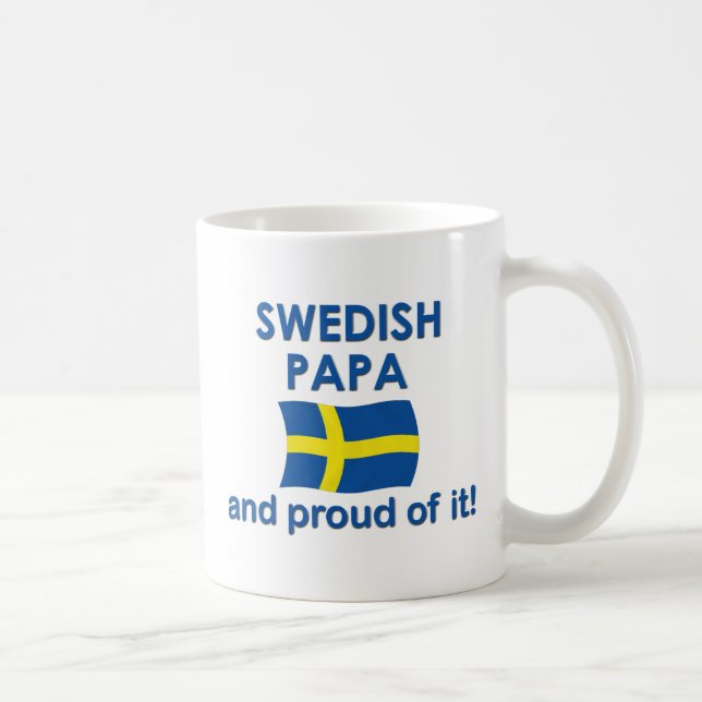 Proud Swedish Papa Coffee Mug (Right)