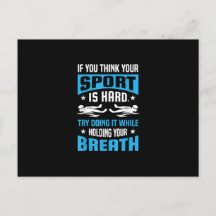 Proud Swimming Lover Quote Gifts Swimmer Saying Announcement Postcard