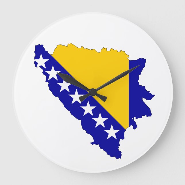 Proud Symbol of Bosnia and Herzegovina – Timeless  Large Clock (Front)