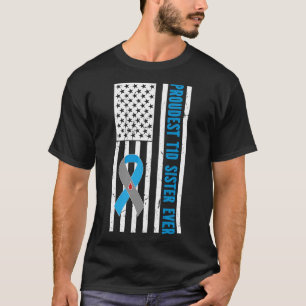 Proud T1D Diabetes Warrior Sister Type 1 Diabetes T-Shirt