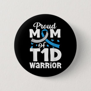 Proud T1d Mum Her Fight Is My Fight Type1 Diabetes 6 Cm Round Badge