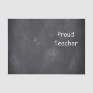 Proud Teacher Chalkboard Design Gift Idea Tissue Paper