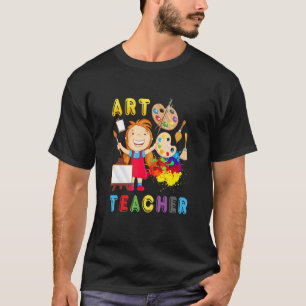 Proud Teacher Cute Life Eat Sleep Teach I Love Art T-Shirt