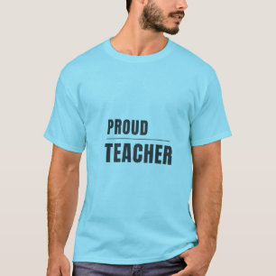 Proud Teacher Typography Design T-Shirt