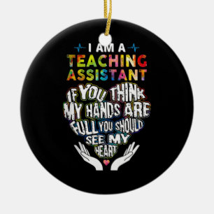 Proud Teaching Assistant Ceramic Tree Decoration