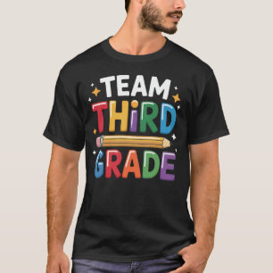 Proud Team Third Grade Teacher Elementary Squad T-Shirt