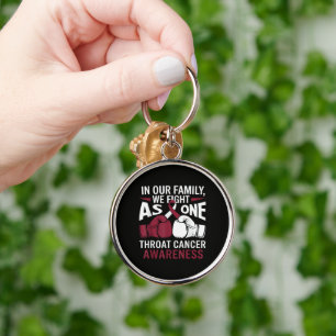 Proud Throat Cancer Survivor Inspirational Key Ring