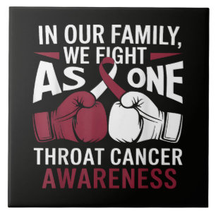 Proud Throat Cancer Survivor Inspirational Tile