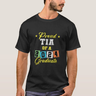 Proud Tia Of A 2024 Graduate Class Of 2024 Senior  T-Shirt