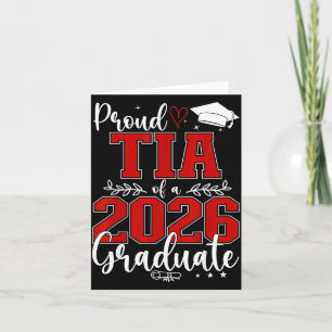 Proud tia of a class of 2026 graduate senior card