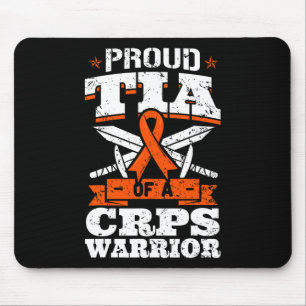Proud Tia Of A CRPS Warrior RSD Awareness Ribbon R Mouse Mat