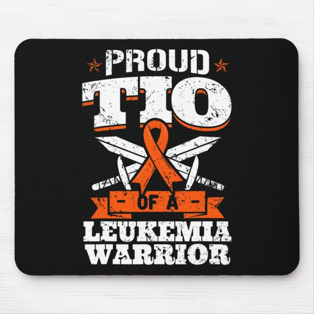 Proud Tio Of A Leukaemia Warrior Uncle Awareness B Mouse Mat (Front)