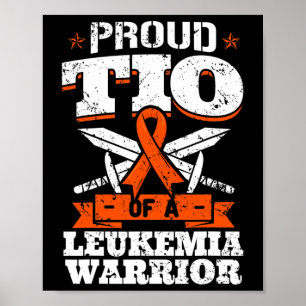 Proud Tio Of A Leukaemia Warrior Uncle Awareness B Poster