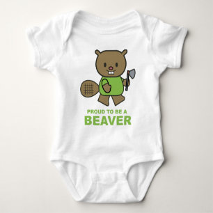 Proud To Be A Beaver Baby Bodysuit