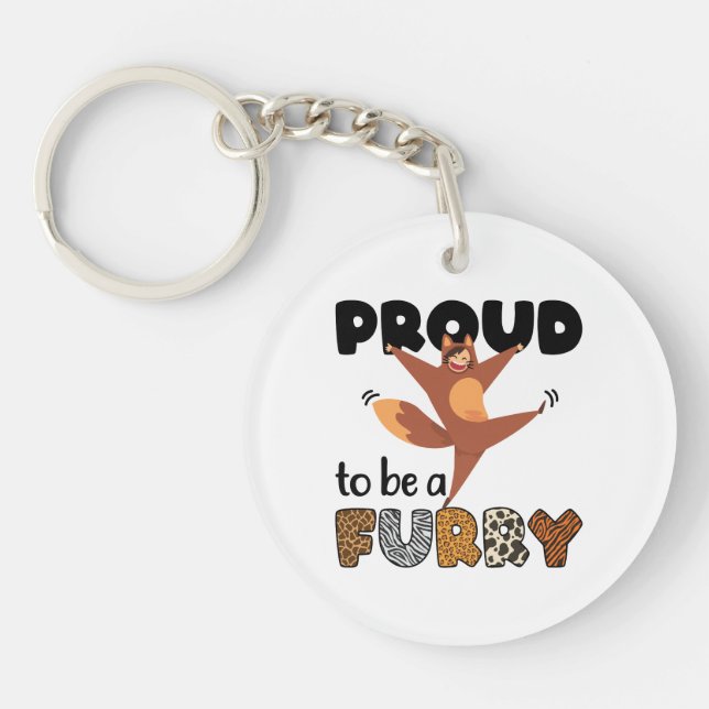 Proud to Be A Furry Key Ring (Front)