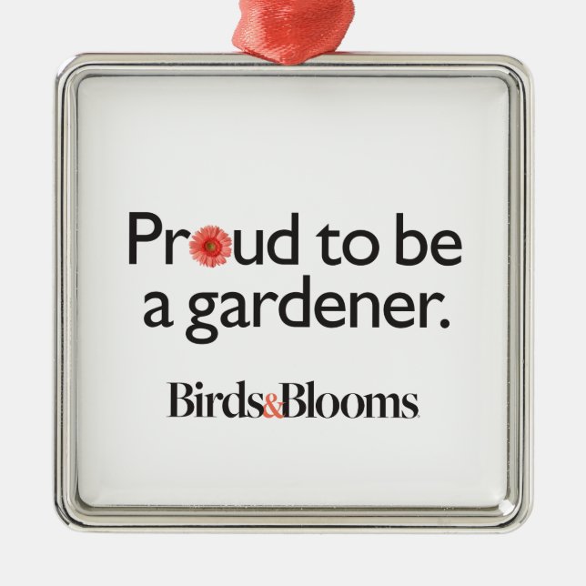Proud to be a Gardener Metal Tree Decoration (Front)