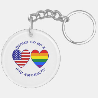 Proud to be a Gay American Key Ring