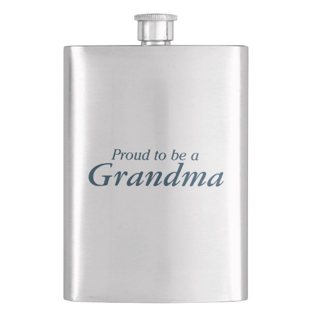 Proud to be a Grandma! Hip Flask (Front)