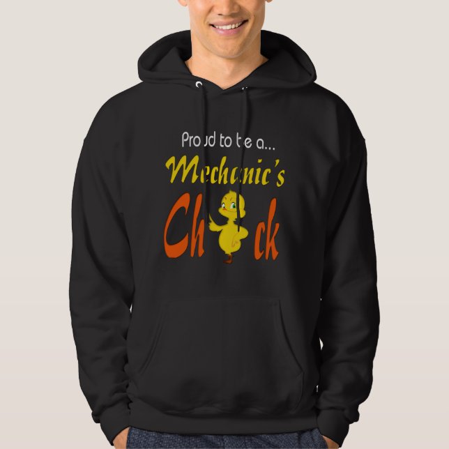 Proud to Be a Mechanic's Chick Auto Mechanic gifts Hoodie (Front)