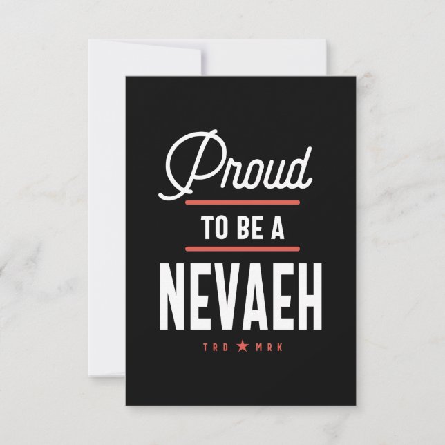 Proud To Be a Nevaeh RSVP Card (Front)