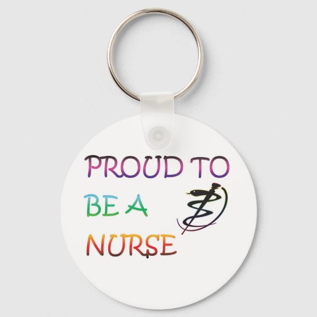 PROUD TO BE A NURSE KEY RING (Front)