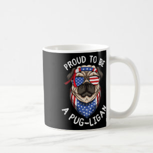 Proud To Be A Pug-lican Funny Pug Dog Republican Coffee Mug