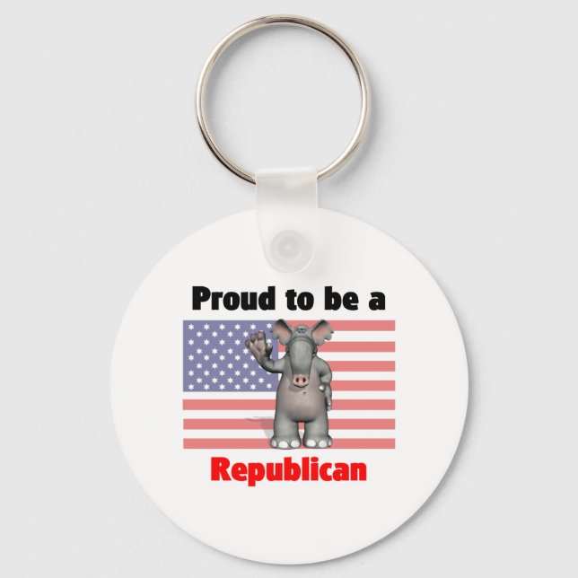 Proud to be a Republican Keychain (Front)