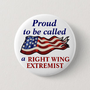 Proud To Be a Right Wing Extremist 6 Cm Round Badge