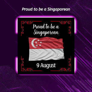 Proud to be a Singaporean National Day Button