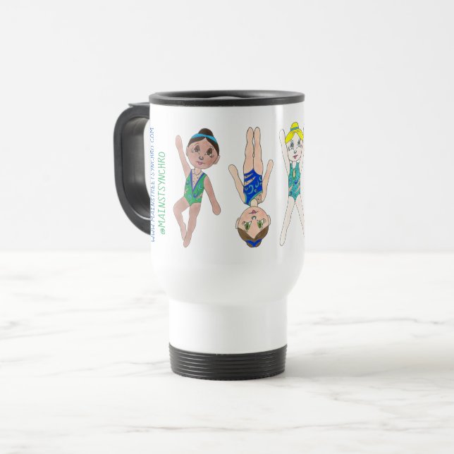 Proud to be a Swimmer Synchronised Swimming Team Travel Mug (Front Left)