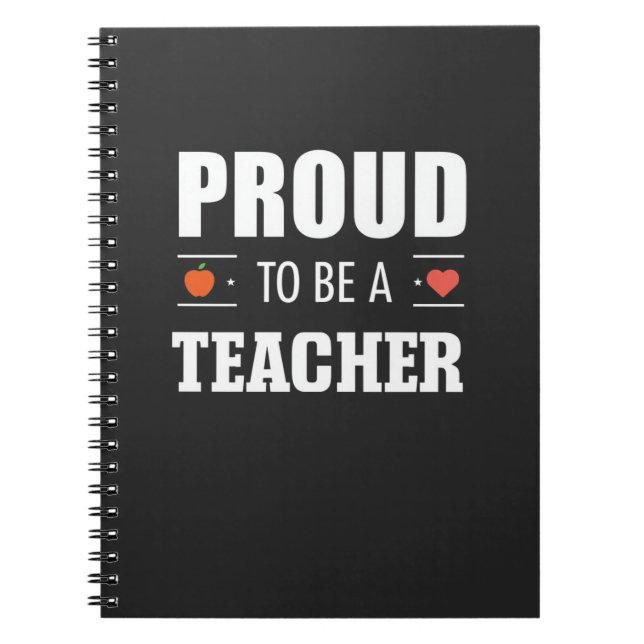 Proud to Be a Teacher – Creative Typography Notebook (Front)