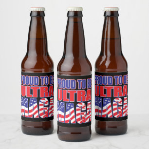 Proud to be a Trump Supporter Beer Bottle Label